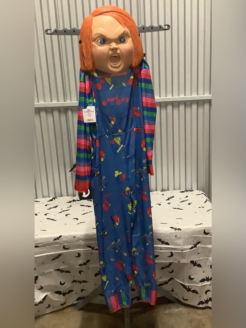 Kids Blue Chucky-Style Halloween Costume size medium